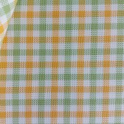 Colonia Double Chicken Scratch Fabric - Green and Yellow